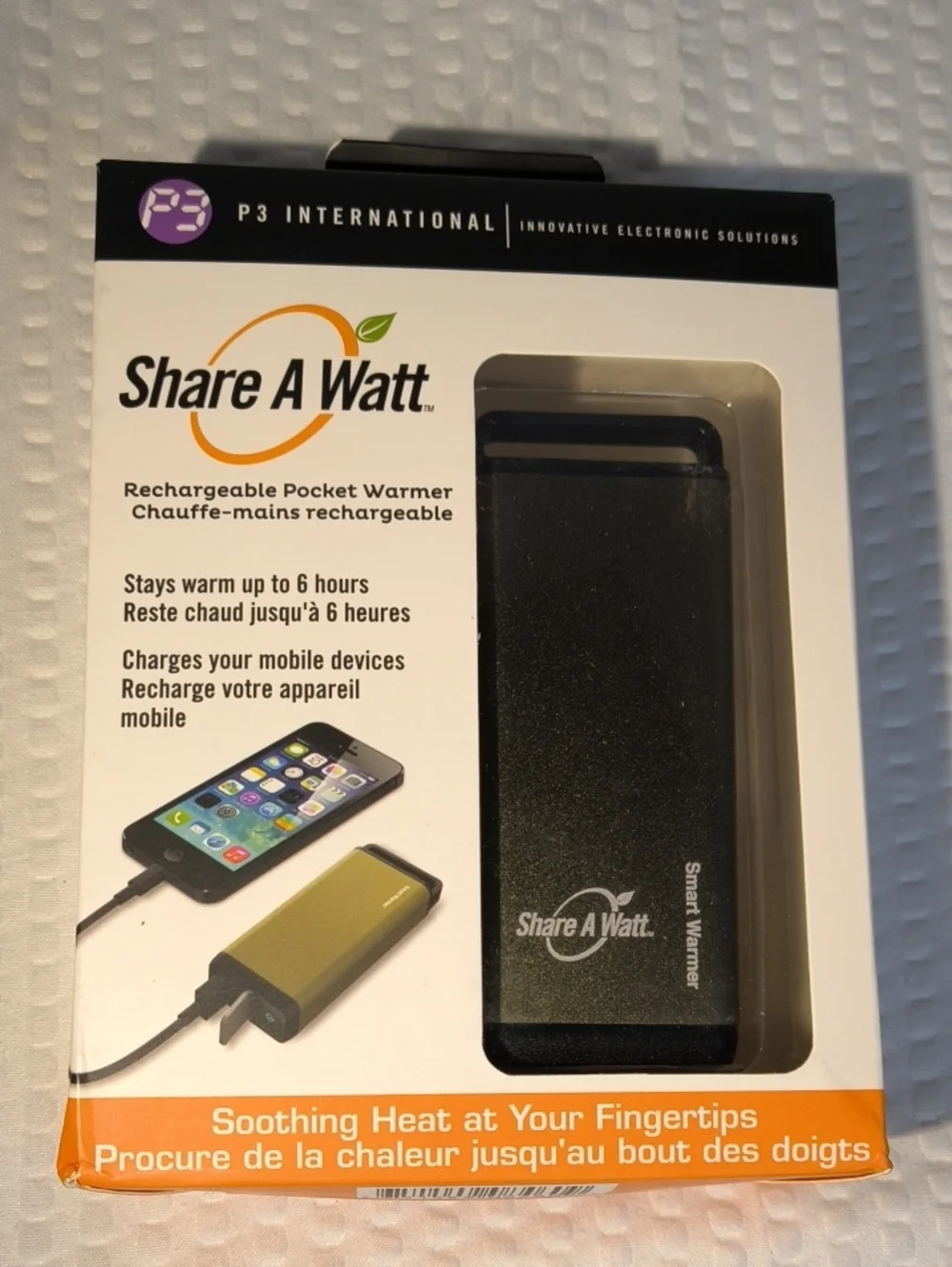 Rechargeable Pocket Warmer & Phone Charger